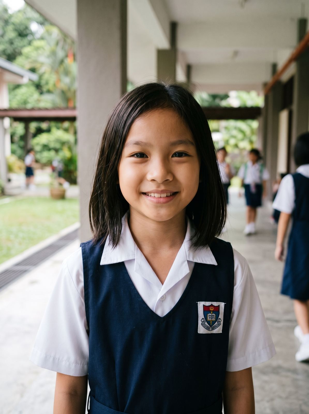 Smiling student at a private school